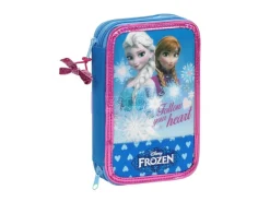 Astuccio porta penne Scuola Frozen Regina delle Nevi 34 pcs. 13x20 cm Safta
