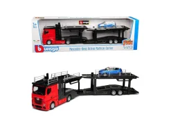 BBURAGO BU31457 PORTAUTO MERCEDES ACTROS 2545 RED + RENAULT CAPTUR 1:43 Modellino