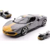 BBURAGO BU16017G FERRARI 296 GTB SILVER/YELLOW 1:18 Modellino