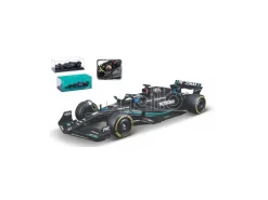 BBURAGO BU28028R MERCEDES F1 GEORGE RUSSELL 2023 W/HARD CASE 1:24 Modellino