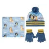 Bluey Bambino Winter Set Scalda Collo Cappello Guanti Cerdà