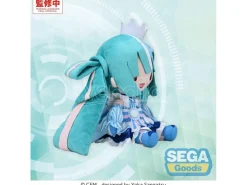 Character Vocal Series 01: Hatsune Miku Fuwa Petit Peluche Figura Hatsune Miku Lawson 50th Anniversary Special Live L 30 Cm Sega