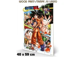 DRAGON BALL COMIC STRIP WOOD PRINT STAMPA SU LEGNO PYRAMID INTERNATIONAL