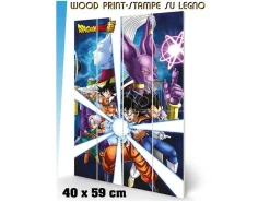 DRAGON BALL GOD DESTRUCTION WOOD PRINT STAMPA SU LEGNO PYRAMID INTERNATIONAL