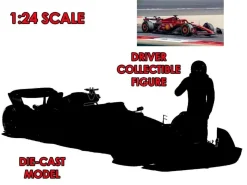 F1 Ferrari Sf-24 Con Leclerc Figura - 1:24 Die-cast Model Modelli In Scala Bburago