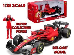 F1 Ferrari Sf-23 Con Leclerc Figura - 1:24 Die-cast Model Modelli In Scala Bburago