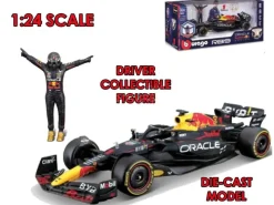 F1 Red Bull Racing Rb19 Con Verstappen Figura - 1:24 Die-cast Model Modelli In Scala Bburago