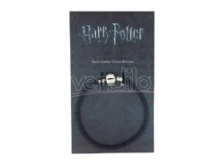 Harry Potter Black Leather Ciondolo Braccialetto The Carat Shop
