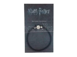 Harry Potter Black Leather Ciondolo Braccialetto The Carat Shop Taglia 18 Cm