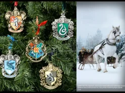 Harry Potter Ornamenti Natale Set 5 Stemmi Casate Di Hogwarts Noble Collection