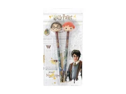 Harry Potter Set 2 Pencils Con 3d Gomma Per Cancelleria Toppers Blue Sky Studios