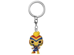 Marvel Luchadores Pocket Pop! Vinile Portachiavis 4 Cm Captain Marvel  Funko