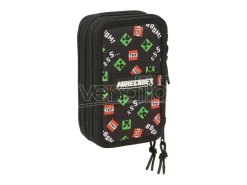 Minecraft Astuccio Triplo 37 Pezzi Safta