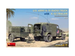MINIART MIN35418 US ARMY K-51 RADIO TRUCK W/K-52 TRAILER INTERIOR KIT 1:35 Modellino