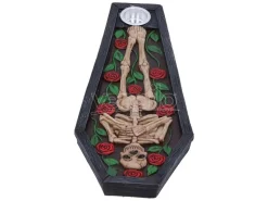 SKELETON REST IN ROSES COFFIN INCENSE BURNER Brucia Incenso NEMESIS NOW