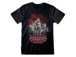 Stranger Things T-shirt Group Con Vecna Behind Balck E White Heroes Inc
