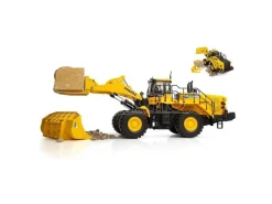 UNIVERSAL HOBBIES UH8153 PALA GOMMATA KOMATSU WA600-8 CON FORCA x BLOCCHI 1:50 Modellino