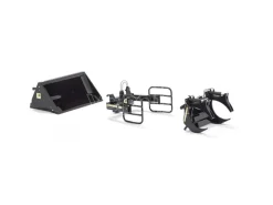 WIKING WK077385 ACCESSORI FRONTALI x TRATTORI  BLACK SET A 1:32 Modellino