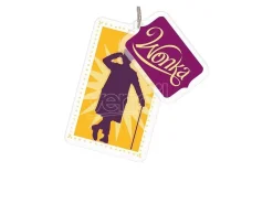 Willy Wonka Portachiavi Acrilico Willy Wonka Viola e Giallo 5,5x3,5 cm AbyStyle