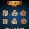 ZOMBIE METAL COINS SET (24) MONETE DM VAULT