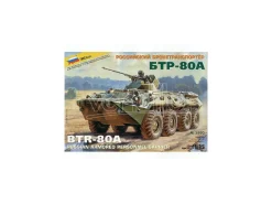 ZVEZDA Z3560 BTR 80 A RUSSIAN ARMORED PERSONNEL CARRIER KIT 1:35 Modellino