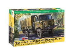 ZVEZDA Z3707 GAZ-66 4x4 MILITARY TRUCK KIT 1:35 Modellino