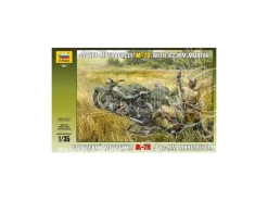 Zvezda Z3651 M-72 MOTORCYCLE WITH MORTARKIT 1:35 Modellino