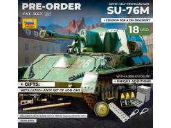 ZVEZDA Z3662 SU-76 SOVIET SELF PROPELLED GUN KIT 1:35 Modellino