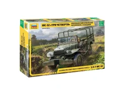 ZVEZDA Z3664 WC - 52 US WWII MILITARY MULTIPURPOSE 3/4 t VEHICLE  KIT 1:35 Modellino