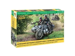 Zvezda Z3717 Zundapp K800 Motorcycle W/sidecar E Crew Kit 1:35 Modellino